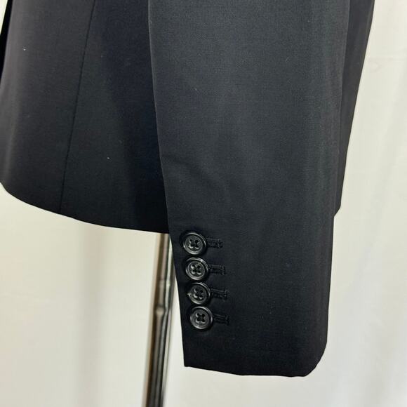 J Crew Tollegno 1900 Wool Blazer Jacket Black Stretch Single Breasted Womens 2 - Picture 5 of 15